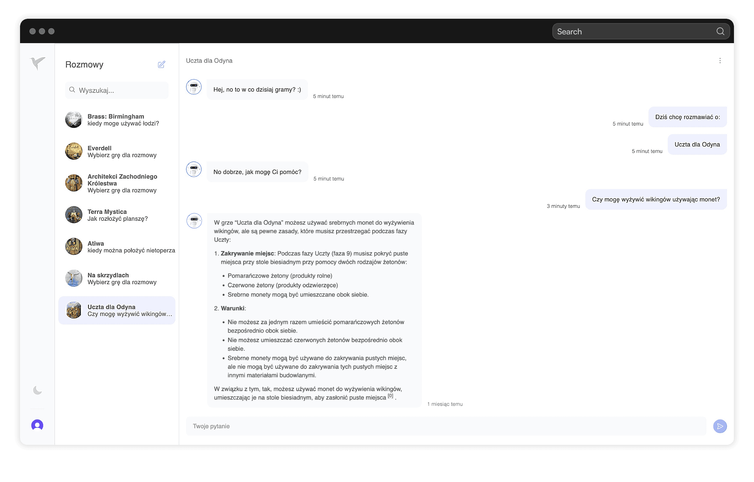 Interfejs Planszobota